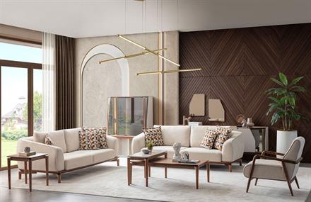 Ilgın Koltuk Takımı Krem