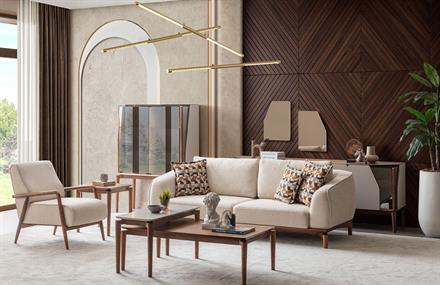 Ilgın Koltuk Takımı Krem