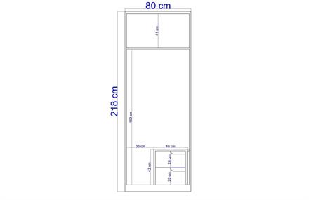 Ilva 2 Kapaklı Dolap