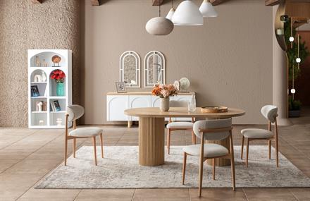 Latrell Retro Yemek Odası Takımı