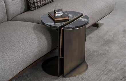 Lisaa ST- Bölmeli Yan Sehpa Pirinç