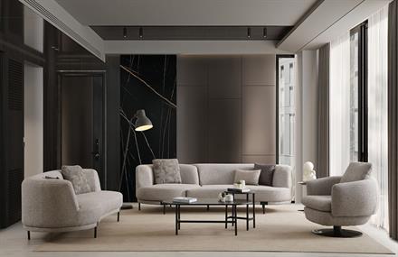 Lucien Koltuk Takımı Gri