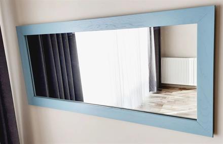 Mdf Dikdörtgen Yeşil Dekoratif Ayna 100x40 cm ENGC-DF-148