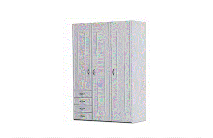 Mean 3 Kapaklı Dolap Ahşap S-306