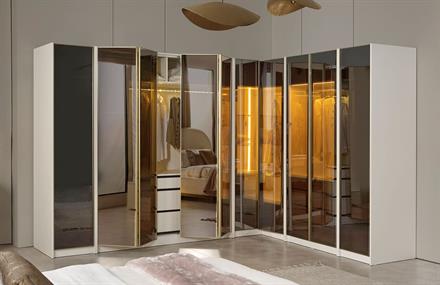 Montrelle Köşe Dolap Takımı