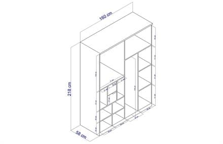 Ostra 4 Kapaklı Dolap