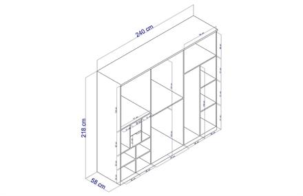 Ostra 6 Kapaklı Dolap
