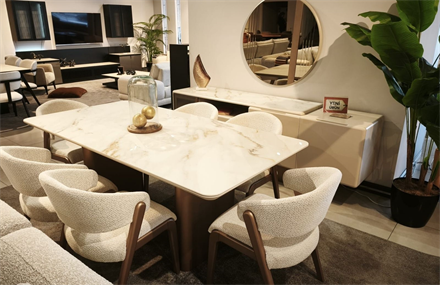 OUTLET - BDZ - Calviro Yemek Odası Takımı + Tv Ünitesi + Orta + Yan Sehpa