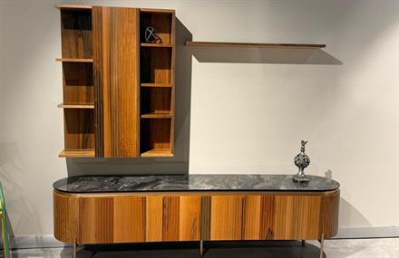 OUTLET- İMS -Perla Yemek Odası Takımı Ceviz + Tv Ünitesi