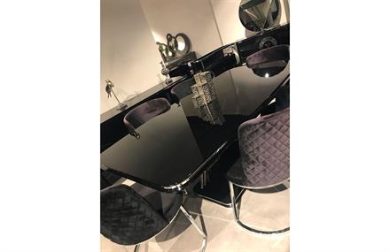 OUTLET - İMS - Velvet Yemek Odası Takımı + Tv Ünitesi + Büyük Orta Sehpa+ Küçük Orta Sehpa+ Yan Sehpa