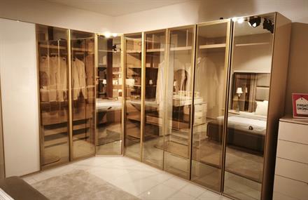 OUTLET - KÇK - Lemis Yatak Odası Takımı Köşe Dolaplı Çamaşırlıklı