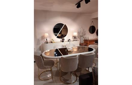 OUTLET - MDK1 - Morten Yemek Odası Takımı + Tv Ünitesi + Orta Sehpa + Yan Sehpa