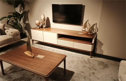 OUTLET-MSK1-Marika Ceviz Yemek Odası Takımı+Tv Ünitesi+Orta Sehpa