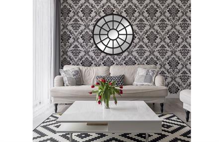 Siyah Pencere Yuvarlak Ayna 90x90 cm ENGC-DF-183