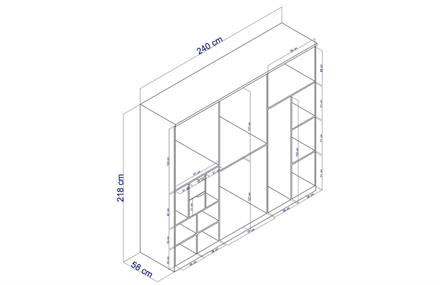 Skova 6 Kapaklı Dolap