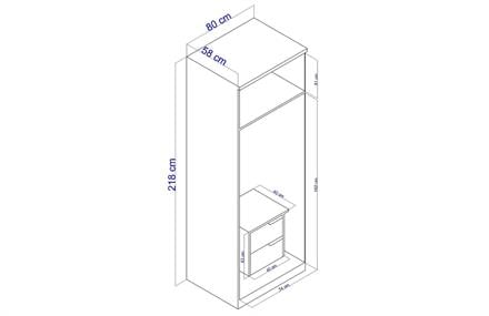 Svea 2 Kapaklı Dolap