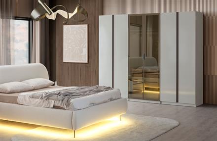 Vera Yatak Odası Takımı - Ahşap Ve Cam Kapaklı