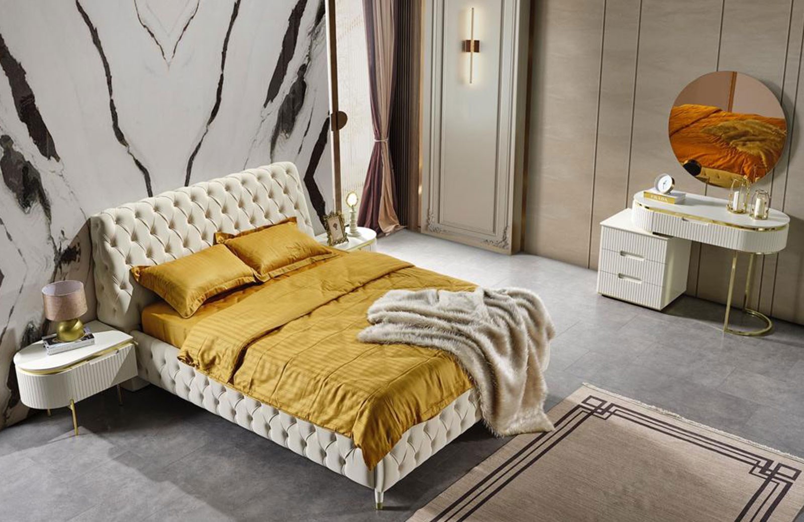 Perla Luxury Yatak Odası Takımı | Engince Mobilya