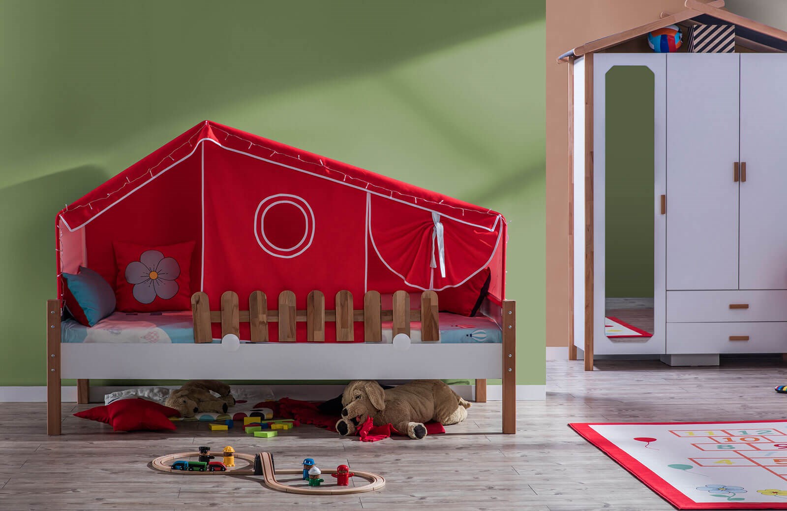 Red Ev Çadır Mini Oyun Evi Takımı | Engince Mobilya