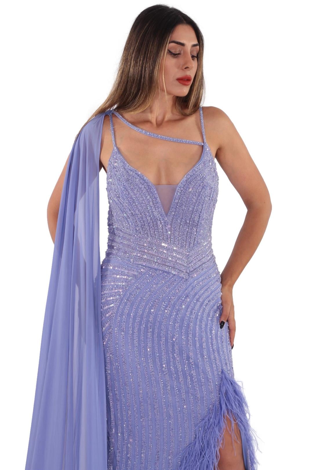 Lila  Kadın Abiye - askingoksu.com