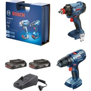 Bosch Professional GSR 180-Lİ + GDX 180-Lİ 18V 2.0AH Delme Vidalama Somun sıkma Seti