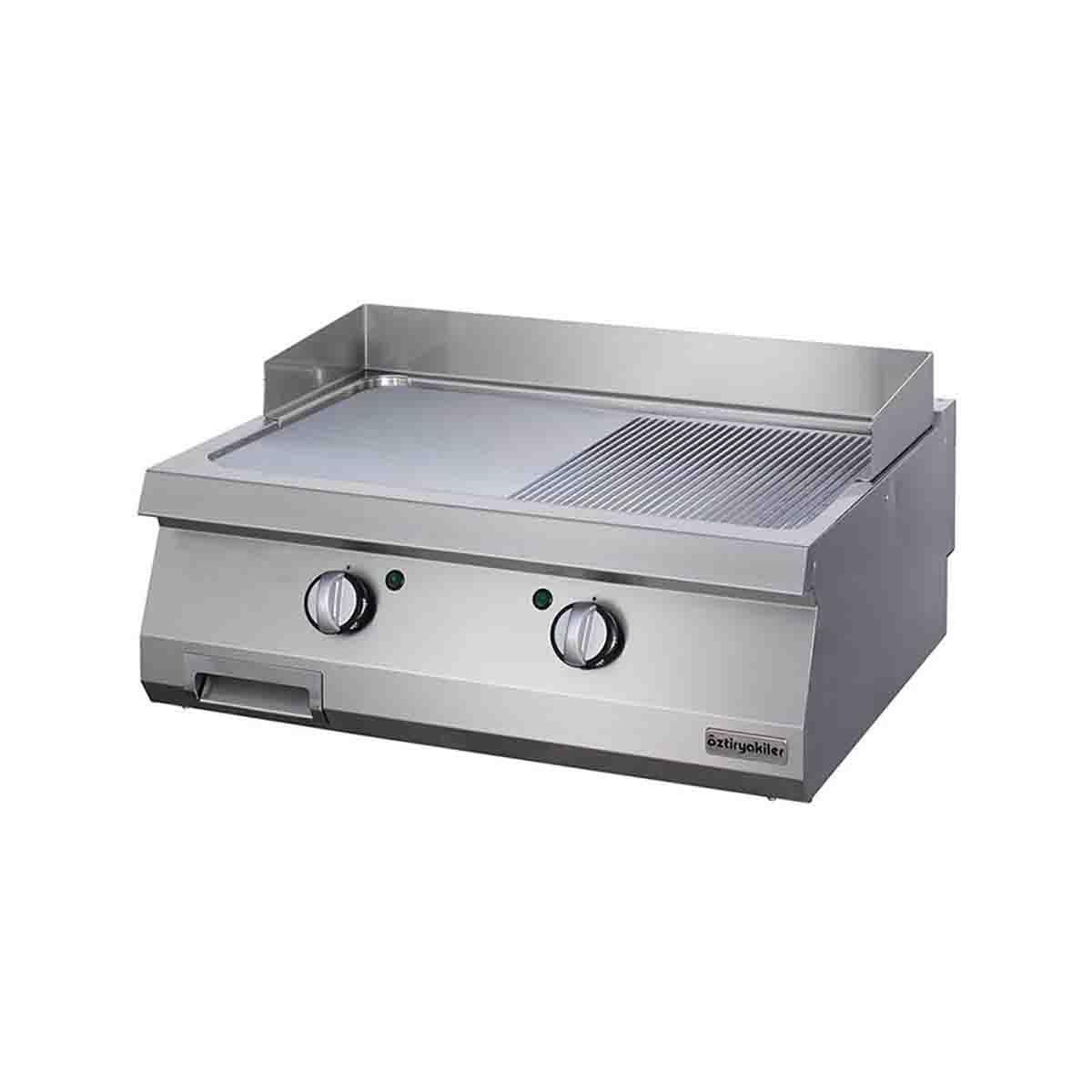 Öztiryakiler 700 Seri Set Üstü Grill Plate Y.Oluklu Elektrikli 80*70*30