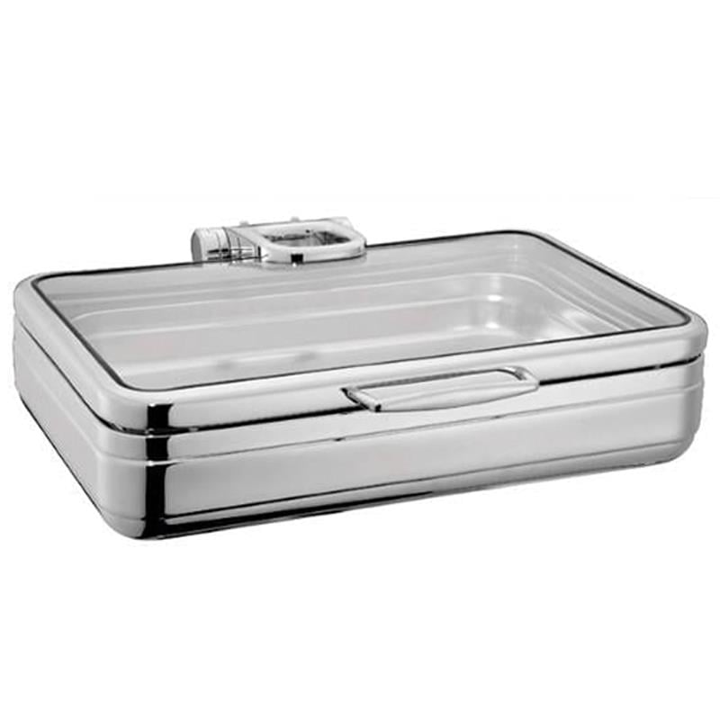 ÖZTİRYAKİLER LUX CHAFİNG DİSH HİDROLİK CAM KAPAK DİKDÖRTGEN 9L 1/1 GN