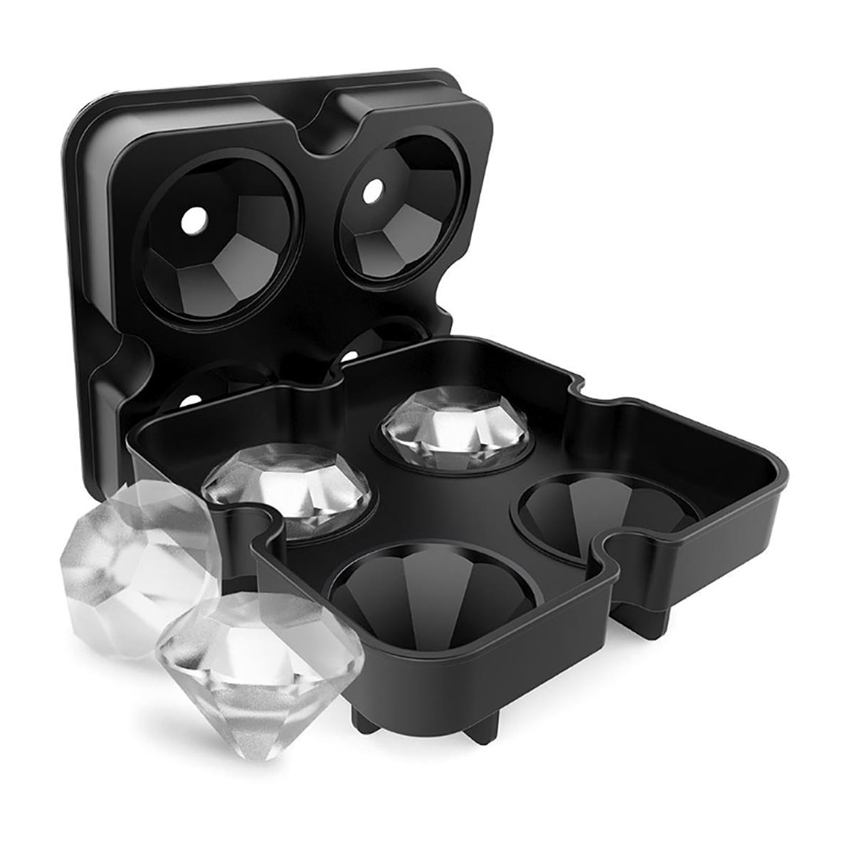 Biradlı 4 Lü Elmas Silikon Buz Kalıbı 44*44*38 Mm 
