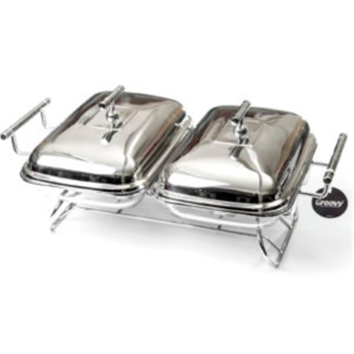 Biradlı Isıtıcılı Yemek Servis İkili 2X1,6  46,5X3