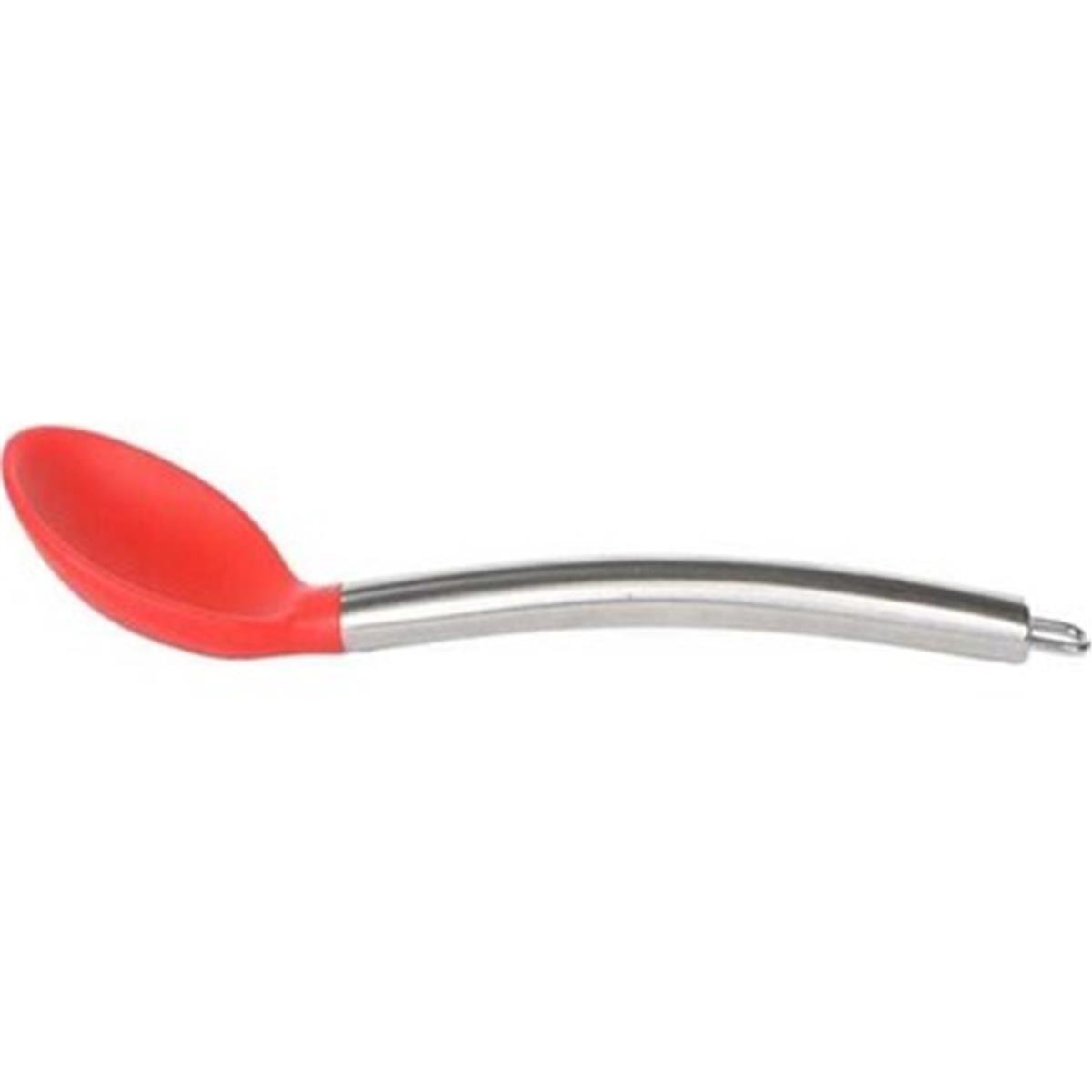 Biradlı Silikon Kaşık Siyah-Kırmızı  35 Cm 