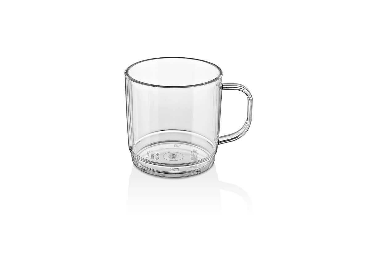 GastroPlast 250 Ml Kulplu Şeffaf Bardak