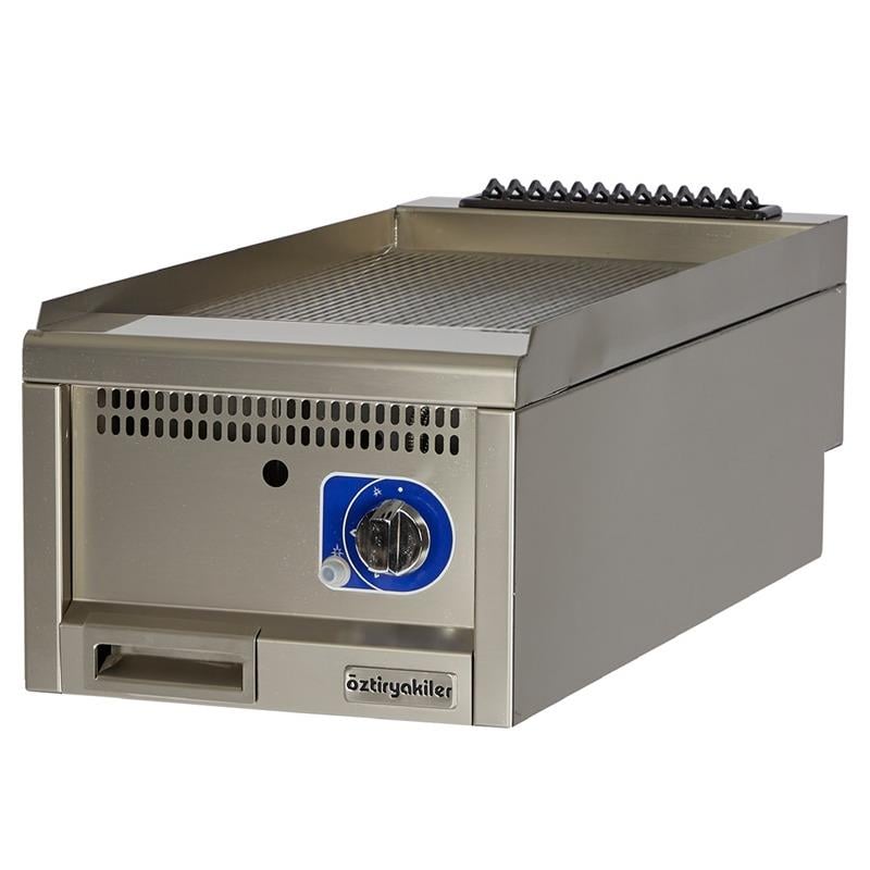 ÖZTİRYAKİLER 700 SERİ SET ÜSTÜ GRİLL PLATE OLUKLU ELEKTRİKLİ 40*70*30-SERT KROM KAPLI