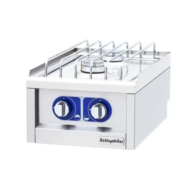 ÖZTİRYAKİLER 700 SERİ SET ÜSTÜ İKİLİ OCAK GAZLI 40*70*30 (LS) -2x7,5 kW