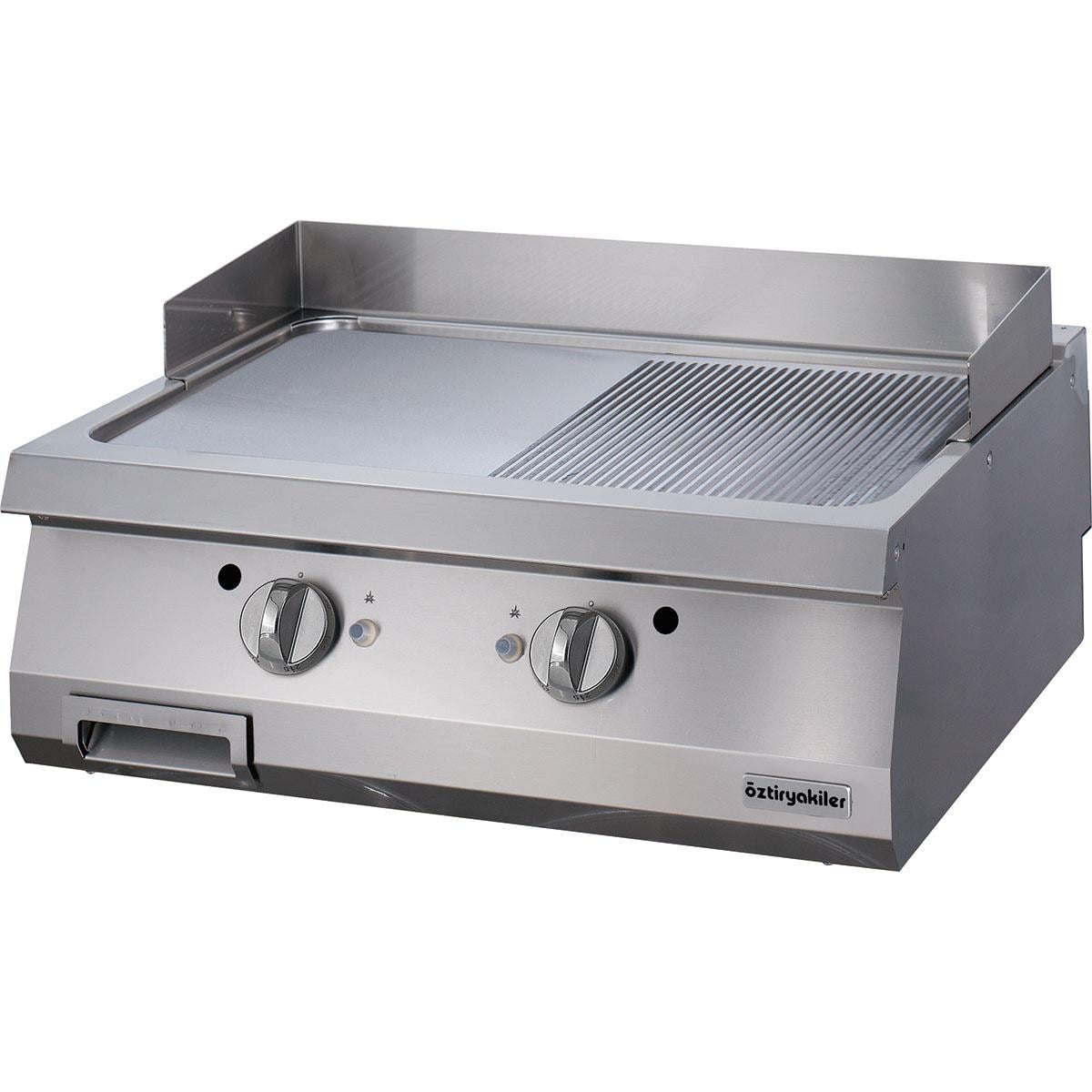 ÖZTİRYAKİLER 900 SERİ SET ÜSTÜ GRİLL PLATE OLUKLU GAZLI 80*90*30