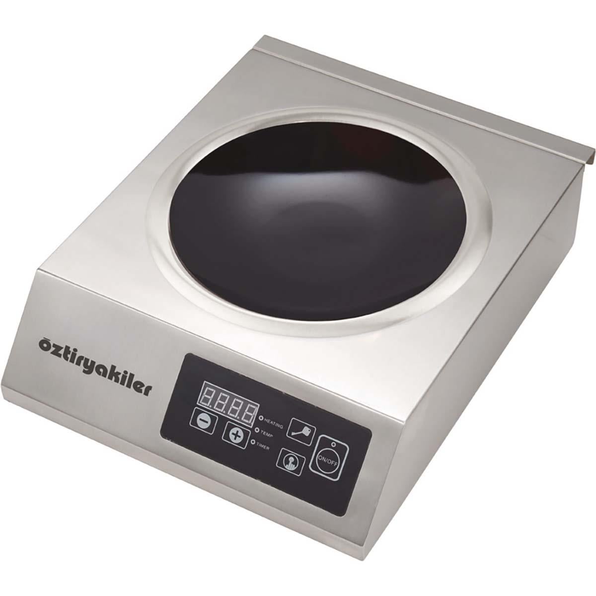 ÖZTİRYAKİLER İNDİKSÜYONLU WOK ISITICI-PİŞİRİCİ SETÜSTÜ 500-3500 W  33.9x42.8x11.7 CM