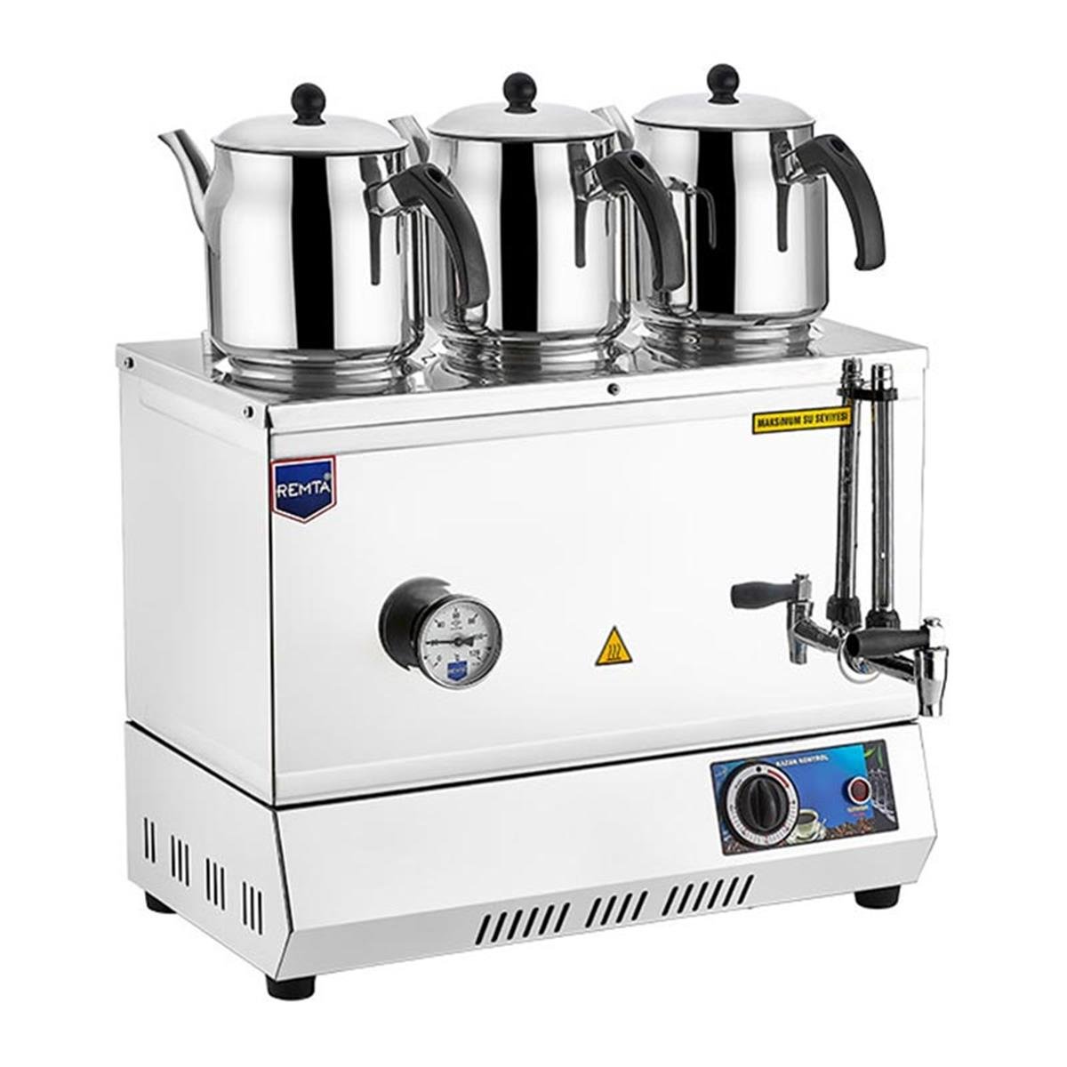 Remta 55 Model Çay Kazanı Elek.Pleytsiz 3 Demlikli 34 lt