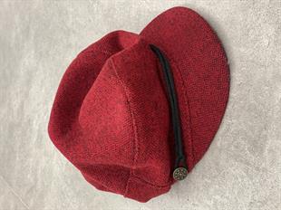 Kırmızı İp Detaylı Denizci Şapka
