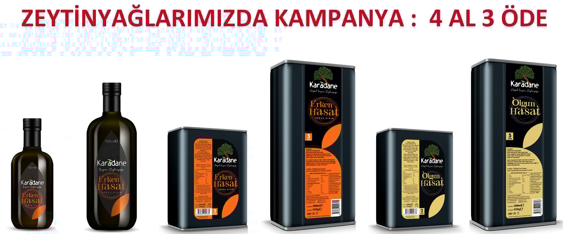 Zeytinyağı 4 Al 3 Öde Kampanya
