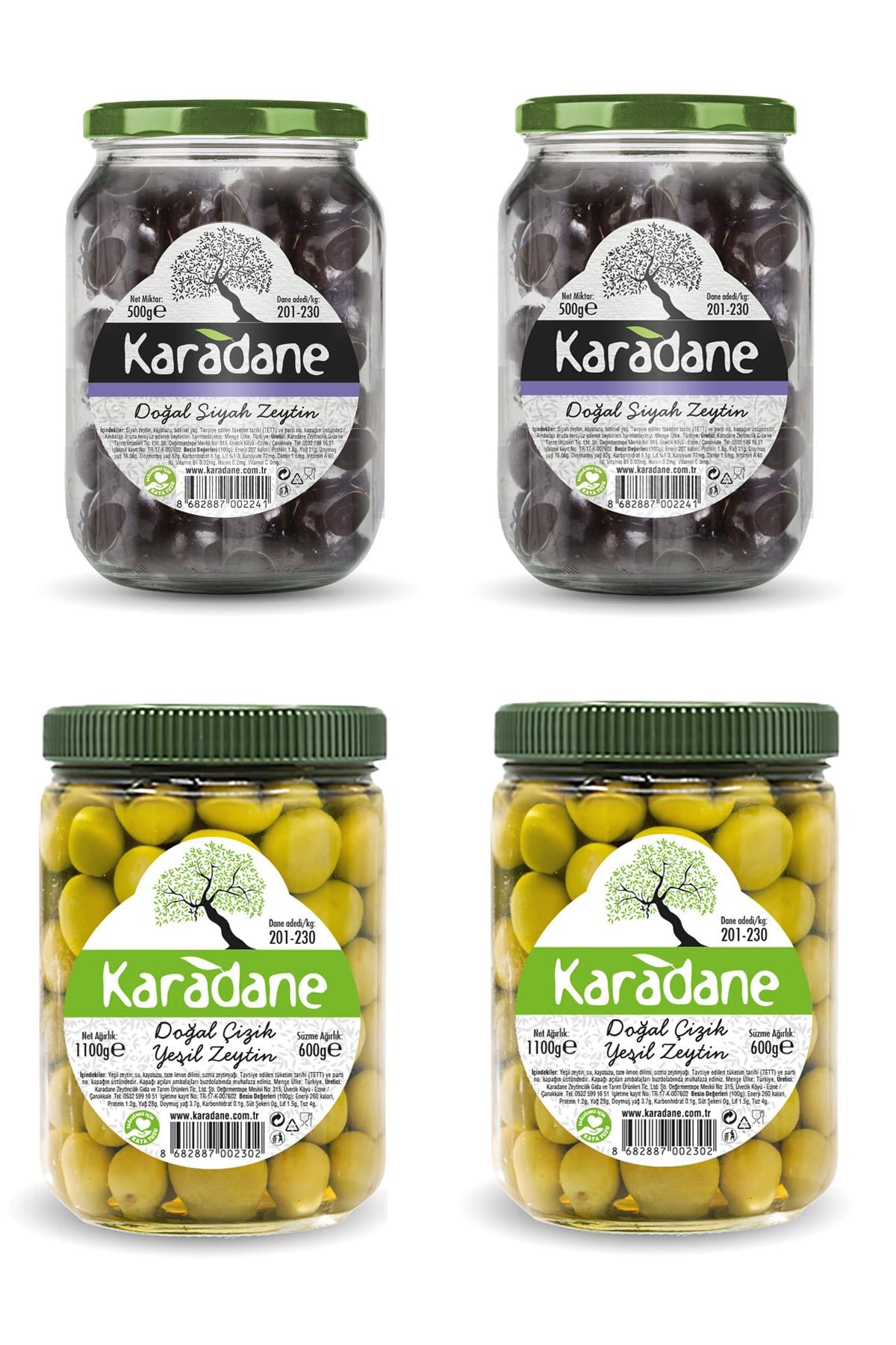 Siyah ve Yeşil Zeytin KARMA2 - 2200gr