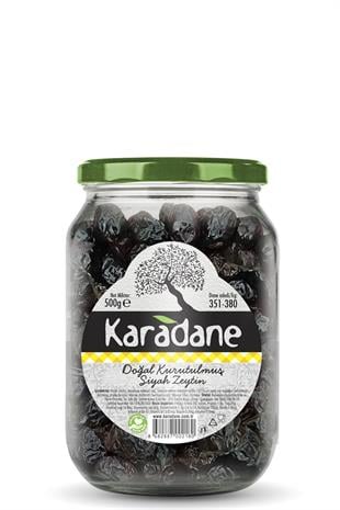 Doğal Kurutulmuş Siyah Zeytin Sarı Pötikare 500g
