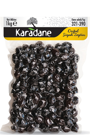 Siyah Zeytin Vakumlu 321-390 Kalibre SARI-1kg