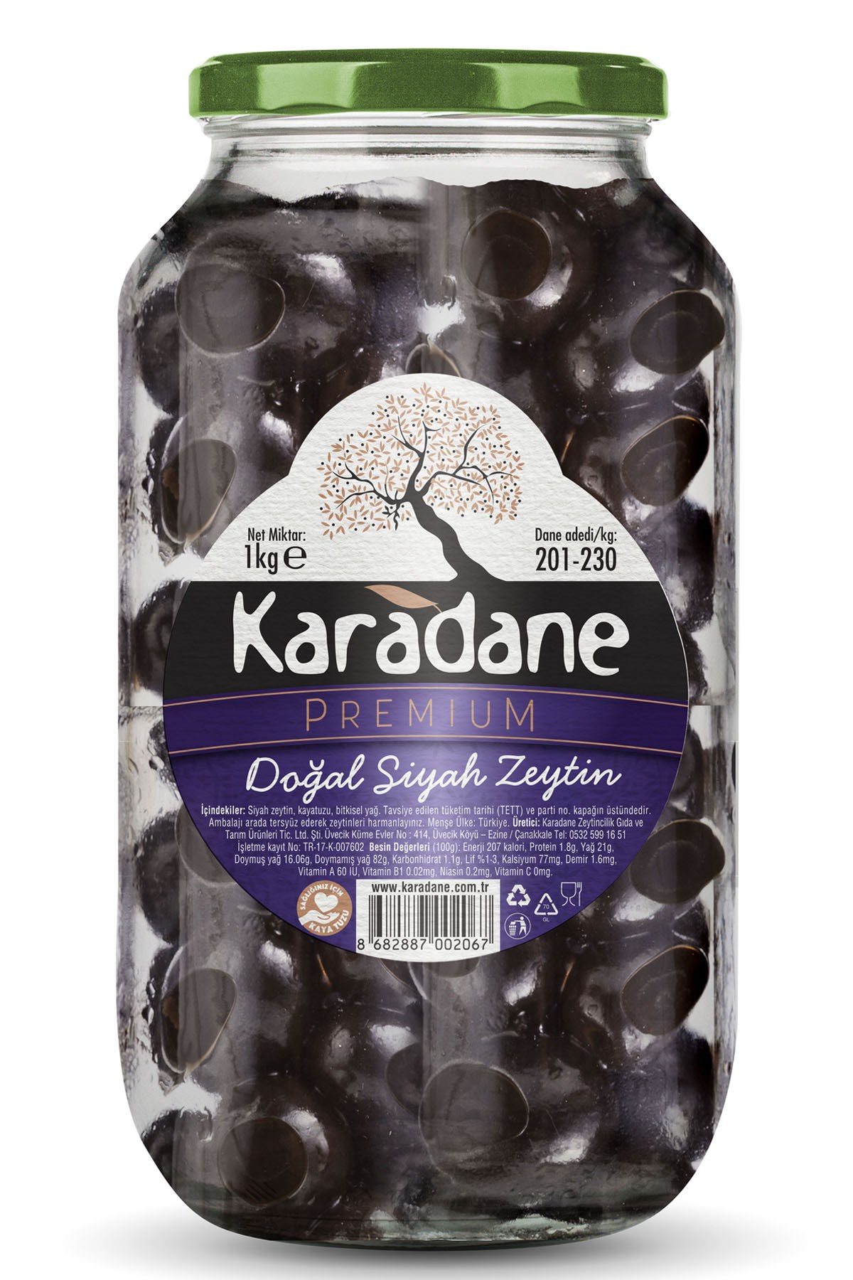 Siyah Zeytin 201-230 Kalibre EFLATUN-1kg