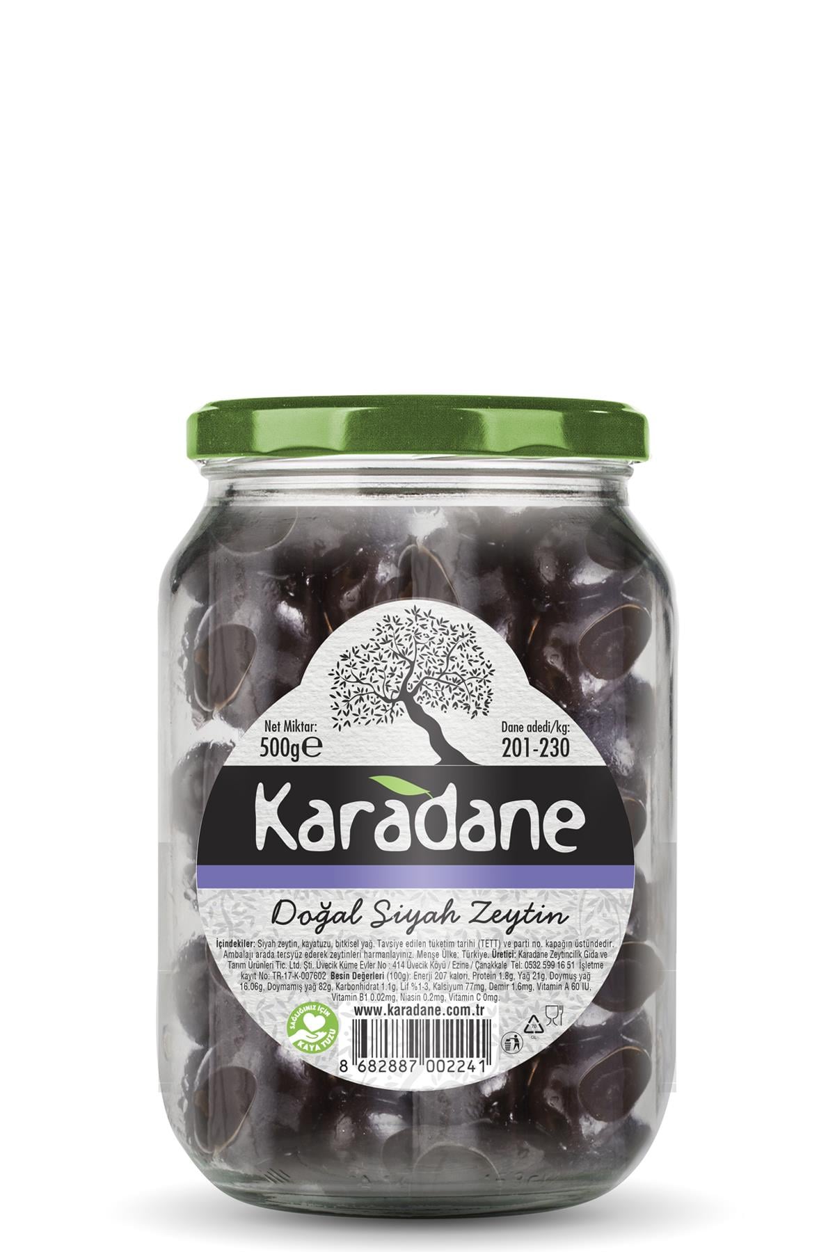 Siyah Zeytin 201-230 Kalibre EFLATUN-500g
