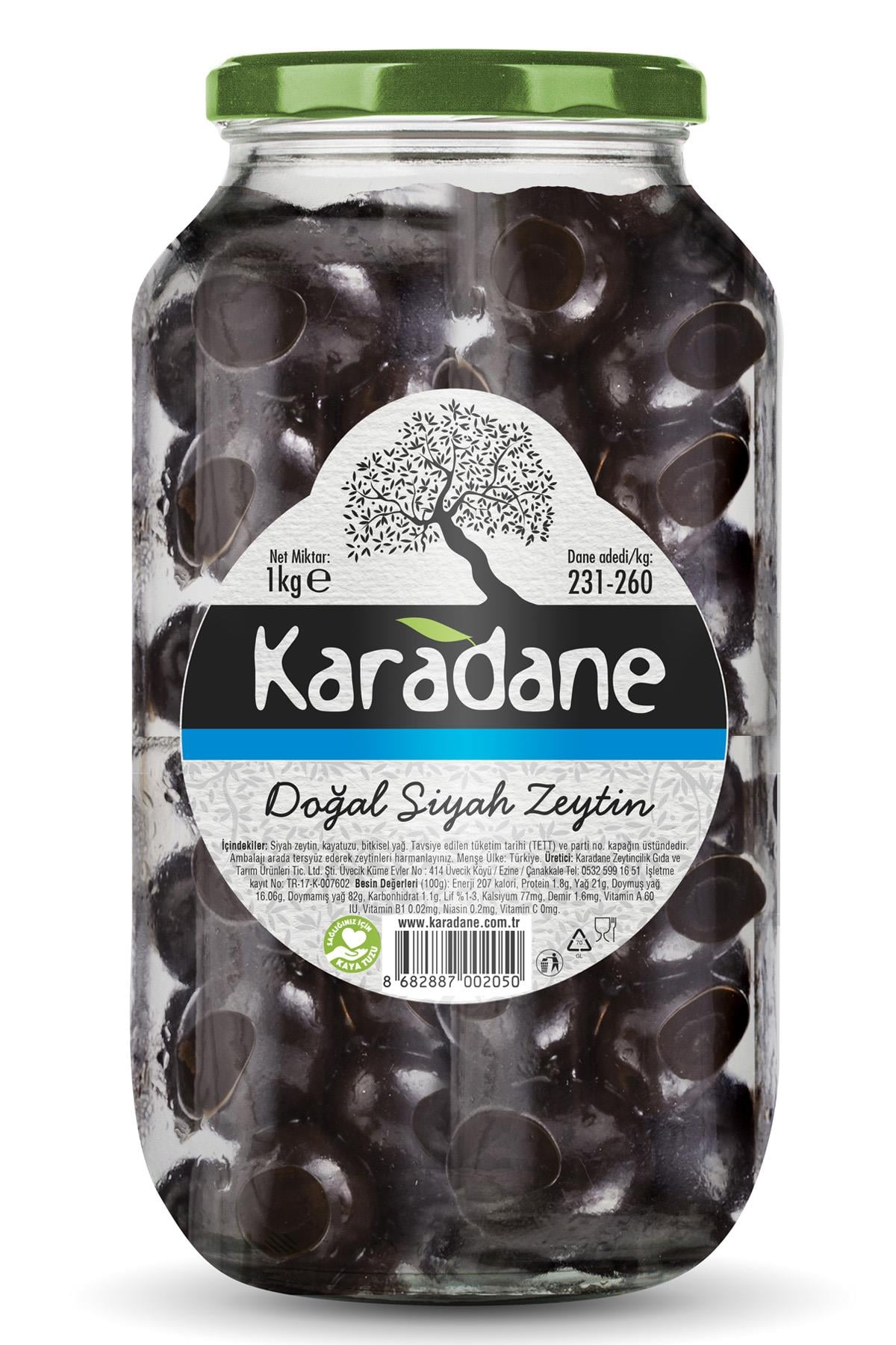 Siyah Zeytin 231-260 Kalibre MAVİ-1kg