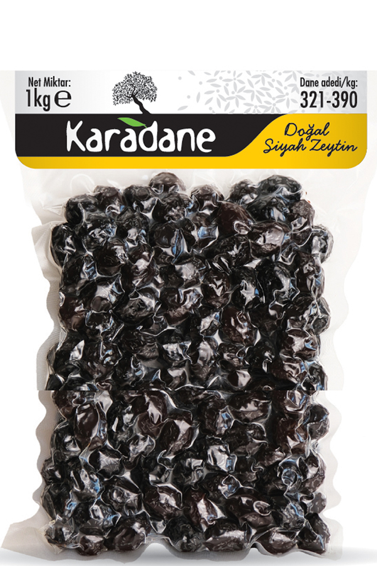 Siyah Zeytin Vakumlu 321-390 Kalibre SARI-1kg