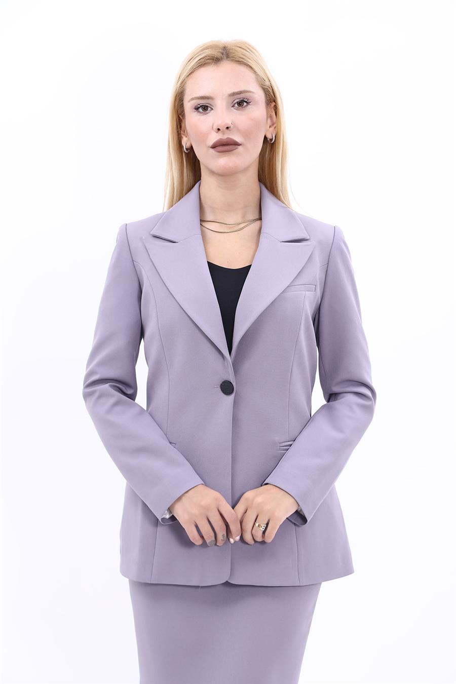 Yakalı Klasik Ceket-Antrasit