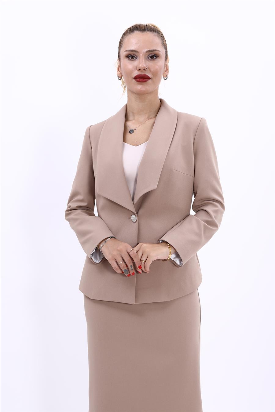Amerikan Yaka Klasik Ceket-Taş - 1029100