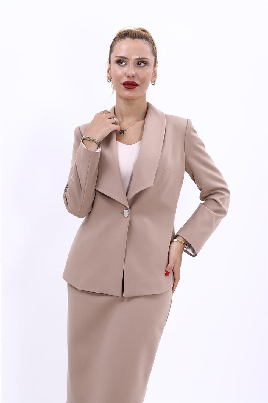 Amerikan Yaka Klasik Ceket-Taş - 1029100