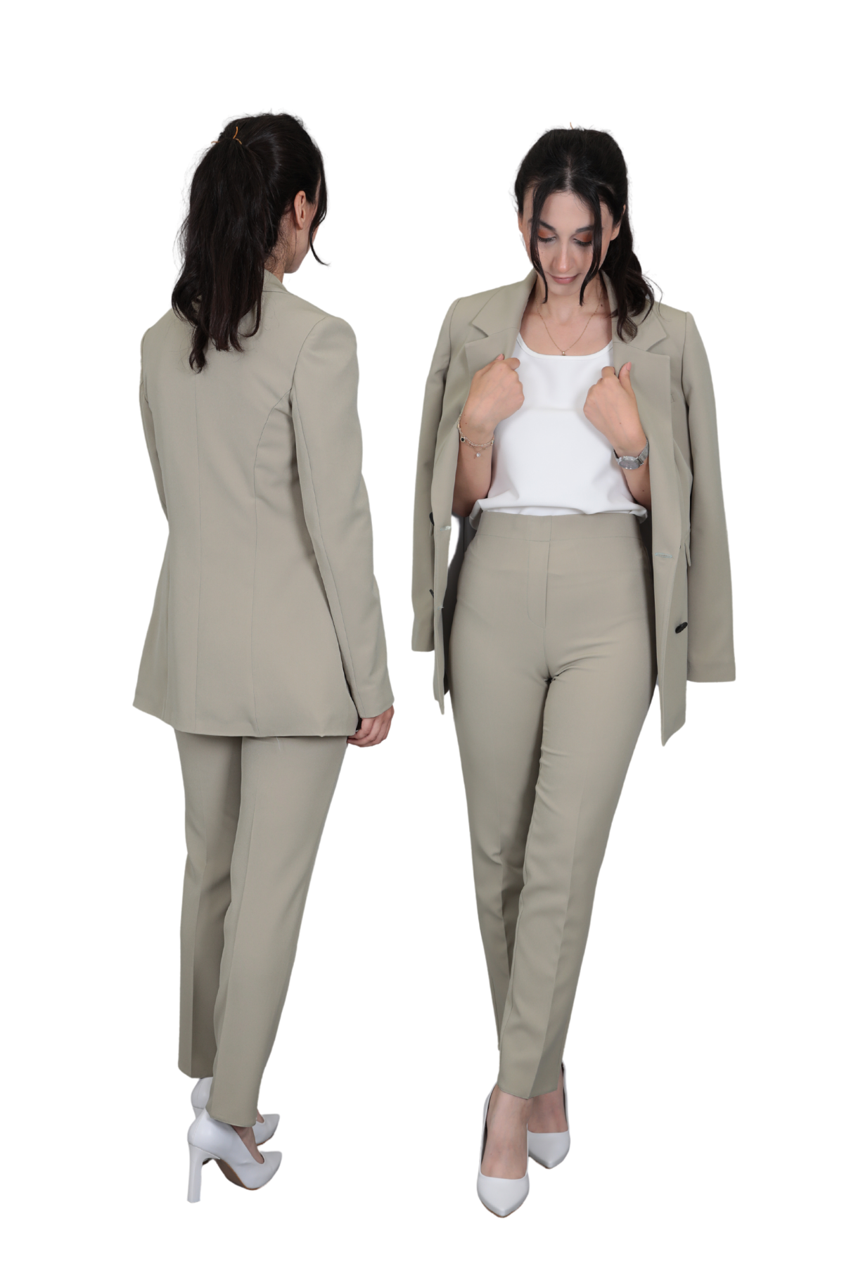 Erkek Yaka Kruvaze Blazer Ceket-Bambu - 1034100
