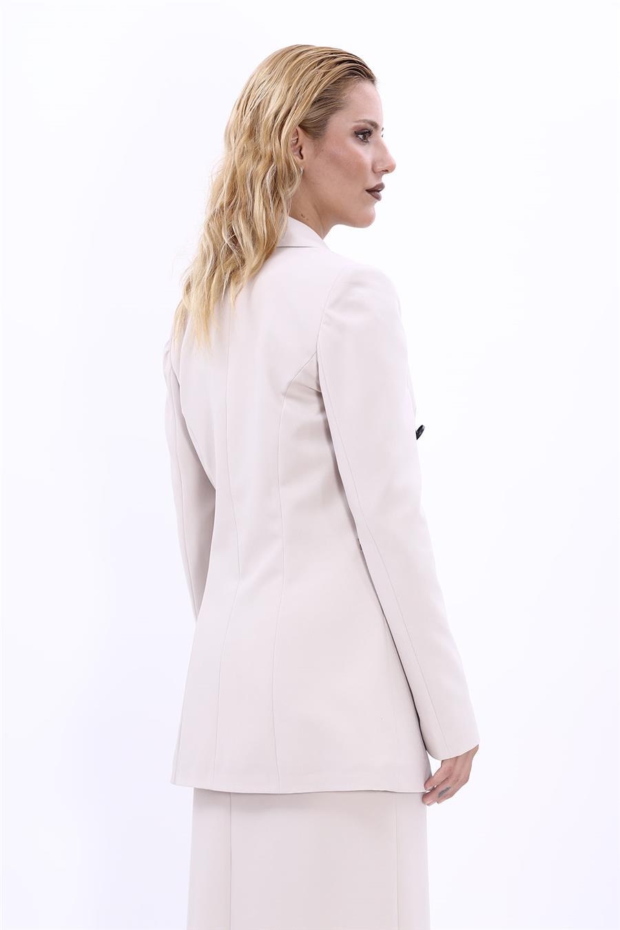 Blazer Ceket-Bej